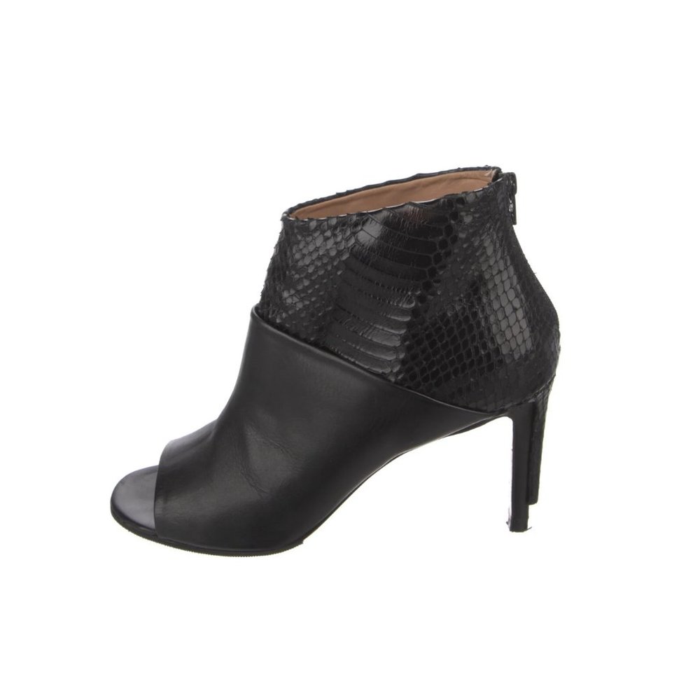 Maison Martin Margiela Snakeskin & Leather Black Peeptoe Boots IT 39 - Picture 3 of 13